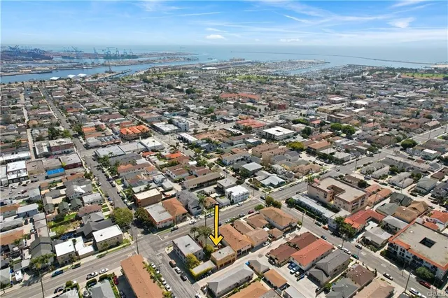 an aerial view of multiple house