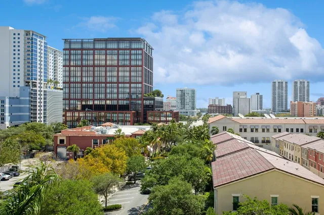 a view of a balcony with an outdoor space