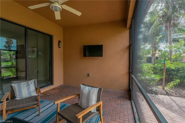 a outdoor space with furniture