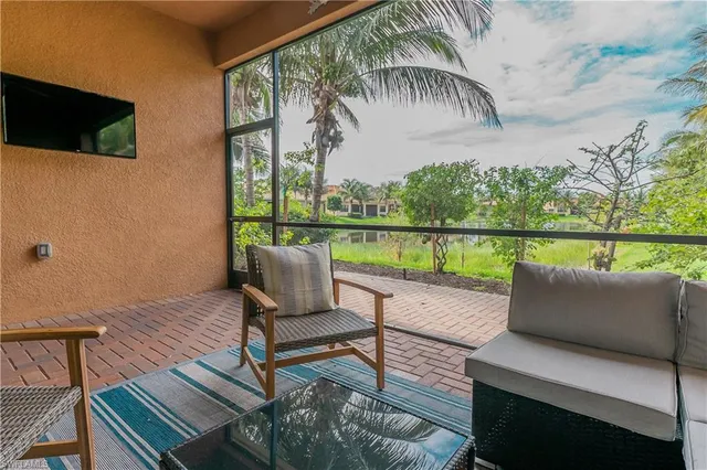 a view of outdoor space with seating area