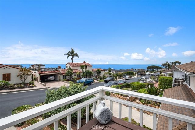 a view of a city from a balcony