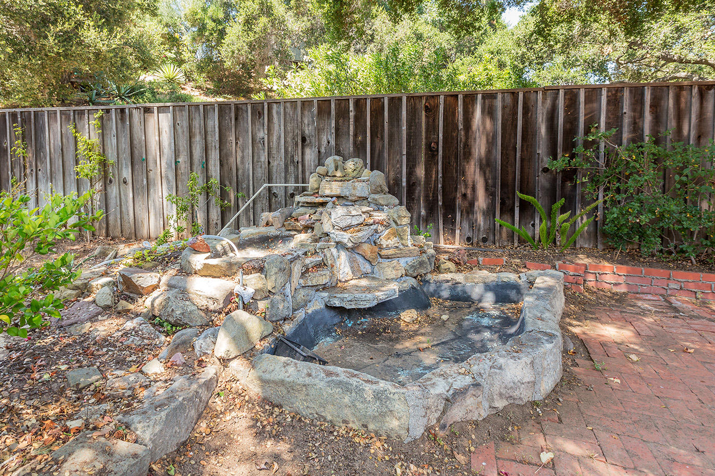 426 North Ontare Road Santa Barbara, CA 93105 - Photo 24 of 32 Backyard fountain