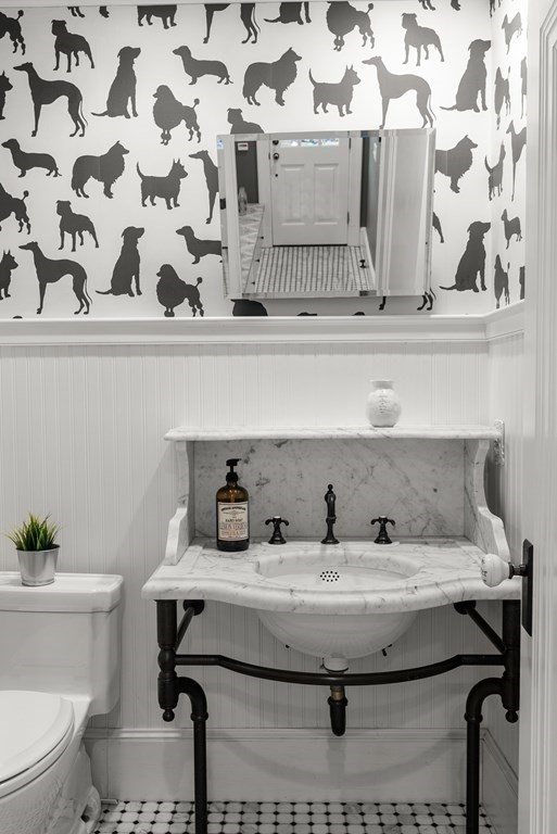 37 Colbourne Crescent Brookline, MA 02445 - Photo 20 of 29 a bathroom with a sink and a toilet