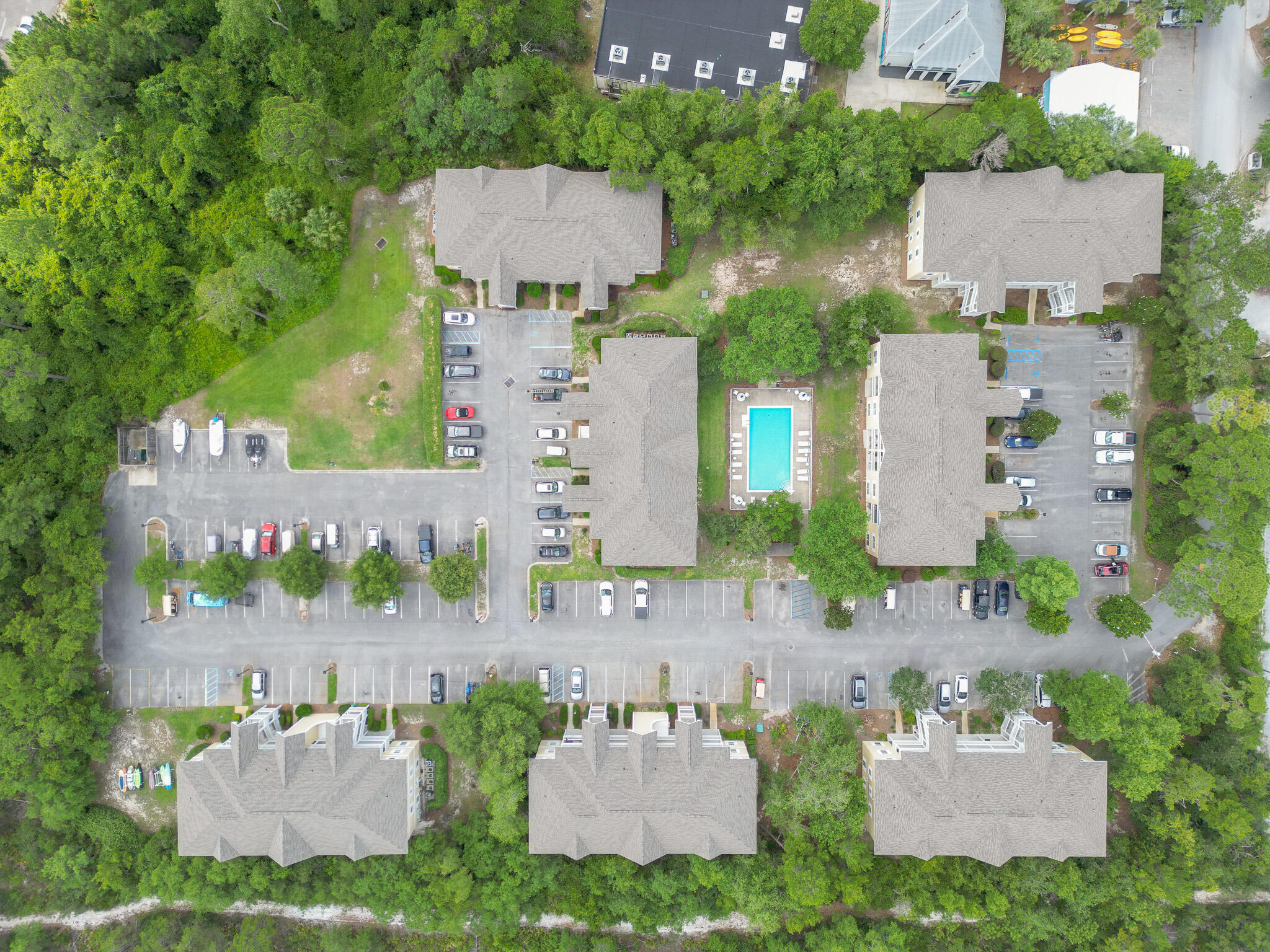 34 Heron's Watch Way, Unit 5205 Santa Rosa Beach, FL 32459 - Photo 41 of 50 an aerial view of a house with garden space and a street view