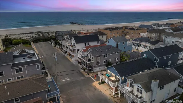 an aerial view of a house with roof