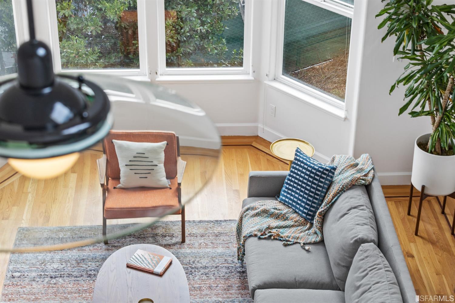 8 Joy Street San Francisco, CA 94110 - Photo 20 of 42 a living room with furniture and a potted plant