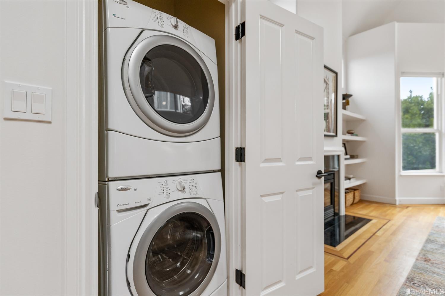 8 Joy Street San Francisco, CA 94110 - Photo 41 of 42 a view of a hallway with washer and dryer