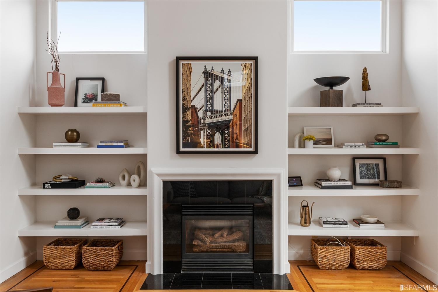 8 Joy Street San Francisco, CA 94110 - Photo 7 of 42 a living room with furniture and a fireplace