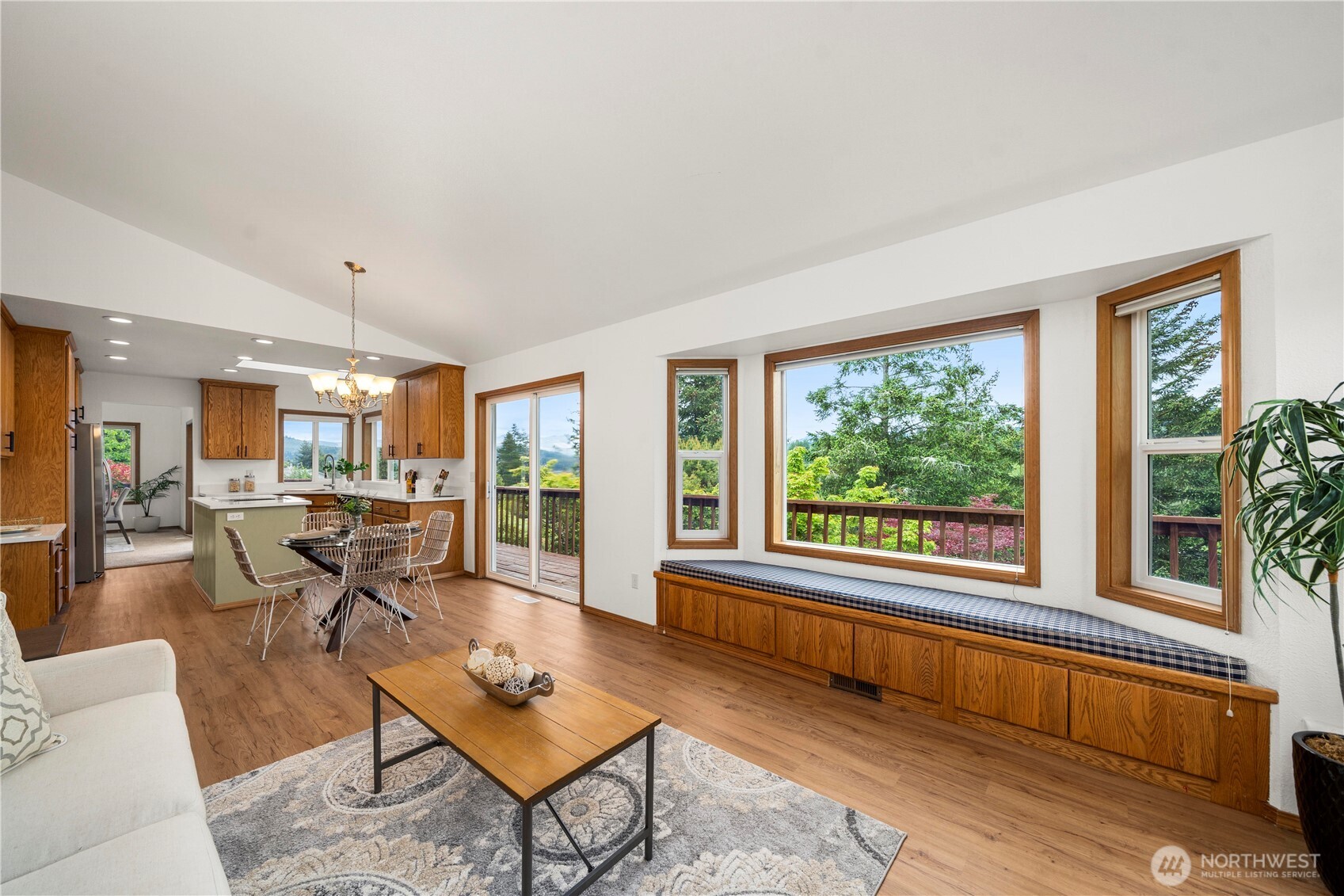 183 Dow Ridge Drive North Eatonville, WA 98328 - Photo 16 of 40 a living room with furniture and a large window