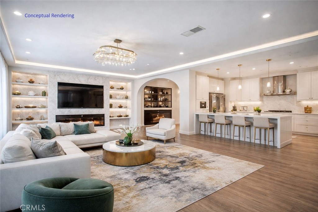 12657 Burbank Road Eastvale, CA 92880 - Photo 8 of 10 Conceptual rendering of Kitchen & Living Room