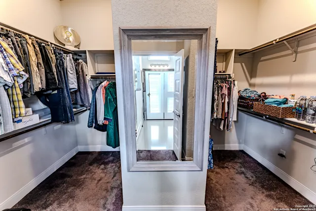 a view of a walk in closet