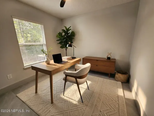 an empty room with a window