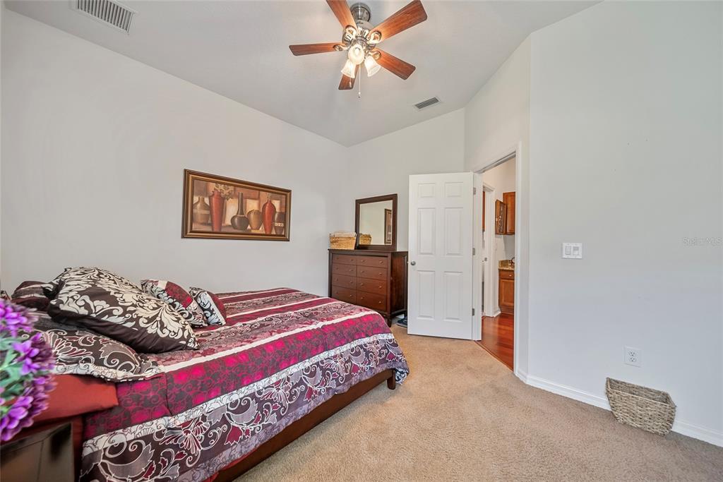 11729 Newberry Grove Loop Riverview, FL 33579 - Photo 23 of 42 a bedroom with a bed and a chandelier