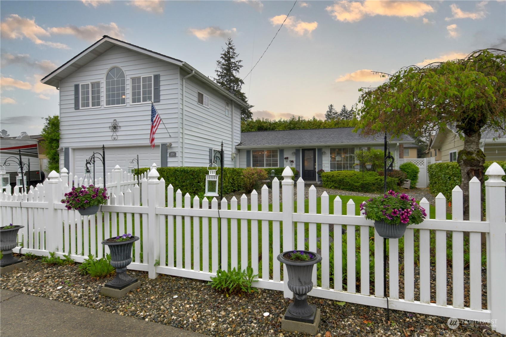 a front view of a house with a porch