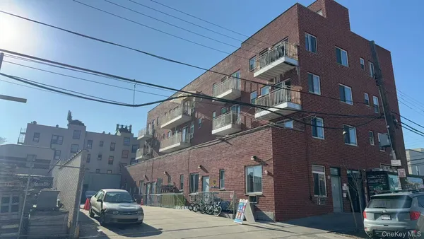 a front view of a building