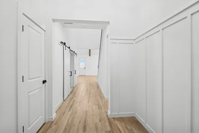 an empty room with a window