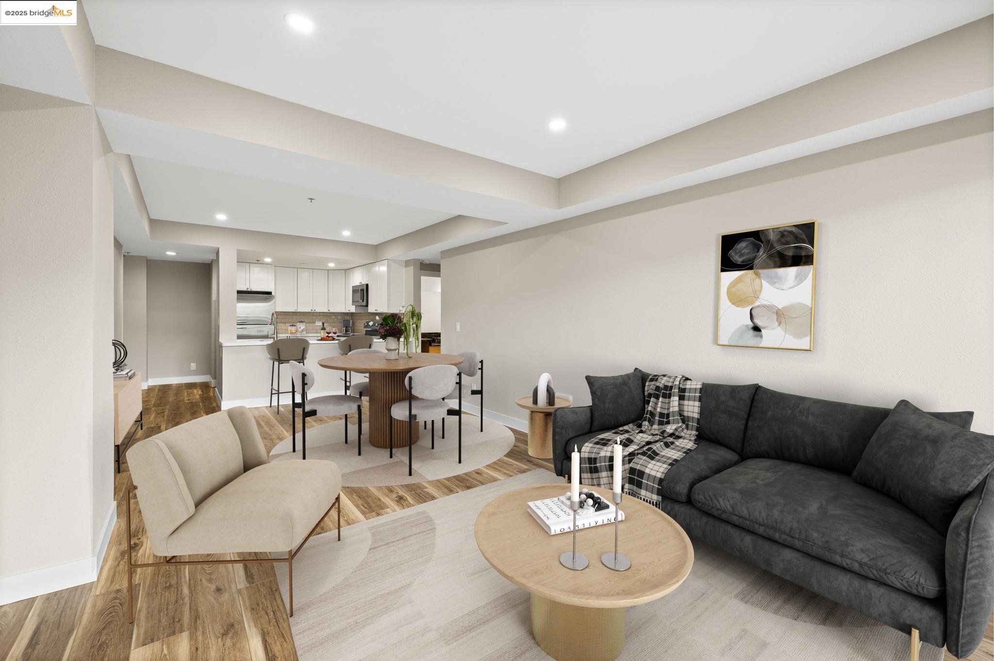 601 Van Ness Avenue, Unit 441 San Francisco, CA 94102 - Photo 10 of 58 a living room with furniture and white walls