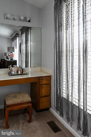 a room with car parked