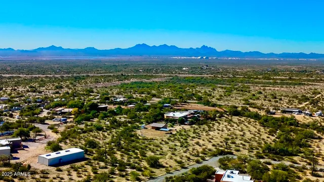 a view of city and mountain