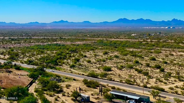 a view of city and mountain