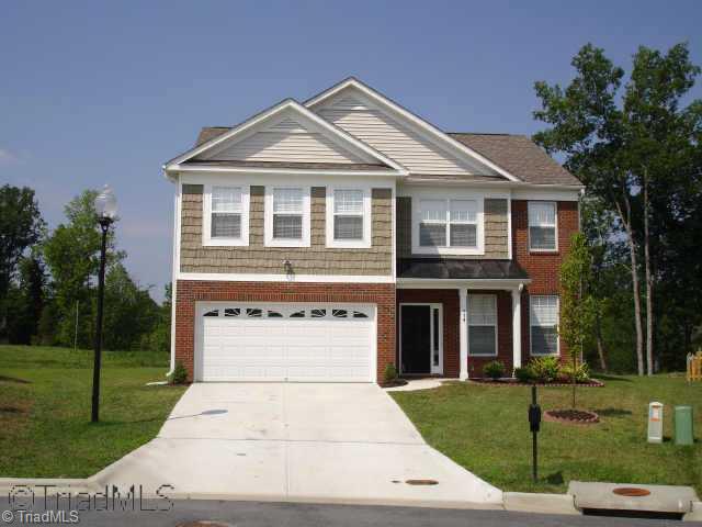 779 Spinning Wheel Point High Point, NC 27265 - Photo 1 of 7 Exterior Front. Best lot in neighborhood! Large flat cul de sac lot backs to woods and common area!