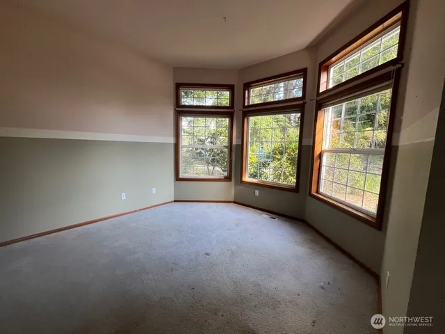 an empty room with a window