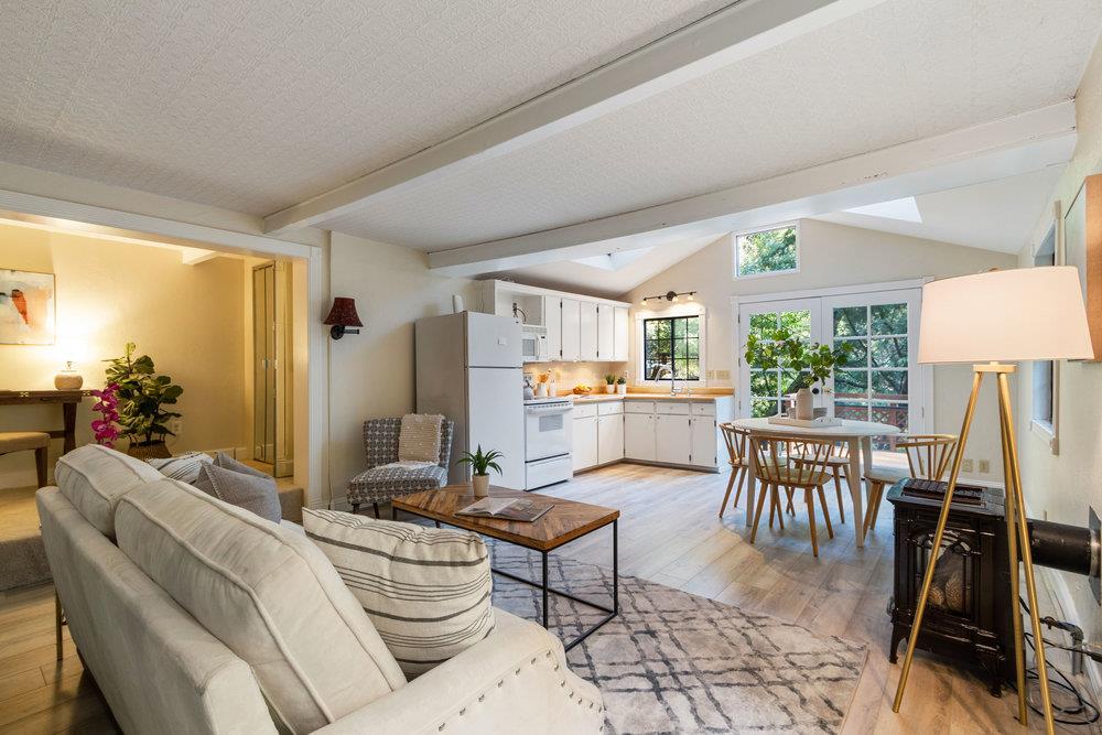 19495 Beardsley Road Los Gatos, CA 95033 - Photo 6 of 63 a living room with furniture a dining table and a large window