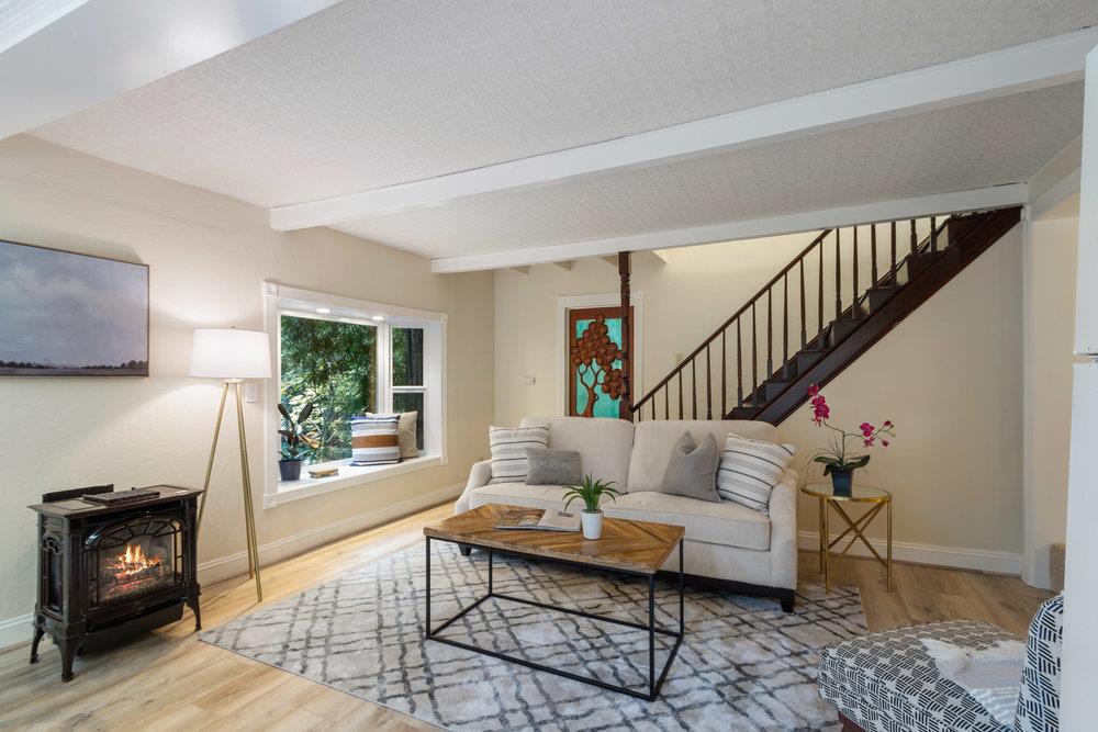 19495 Beardsley Road Los Gatos, CA 95033 - Photo 9 of 63 a living room with furniture and a fireplace
