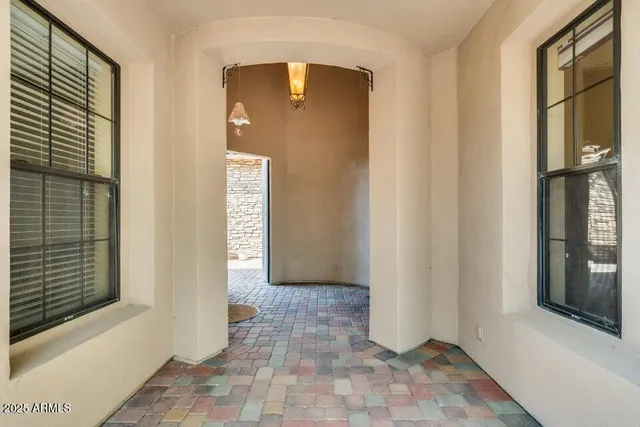 a terrace with seating area