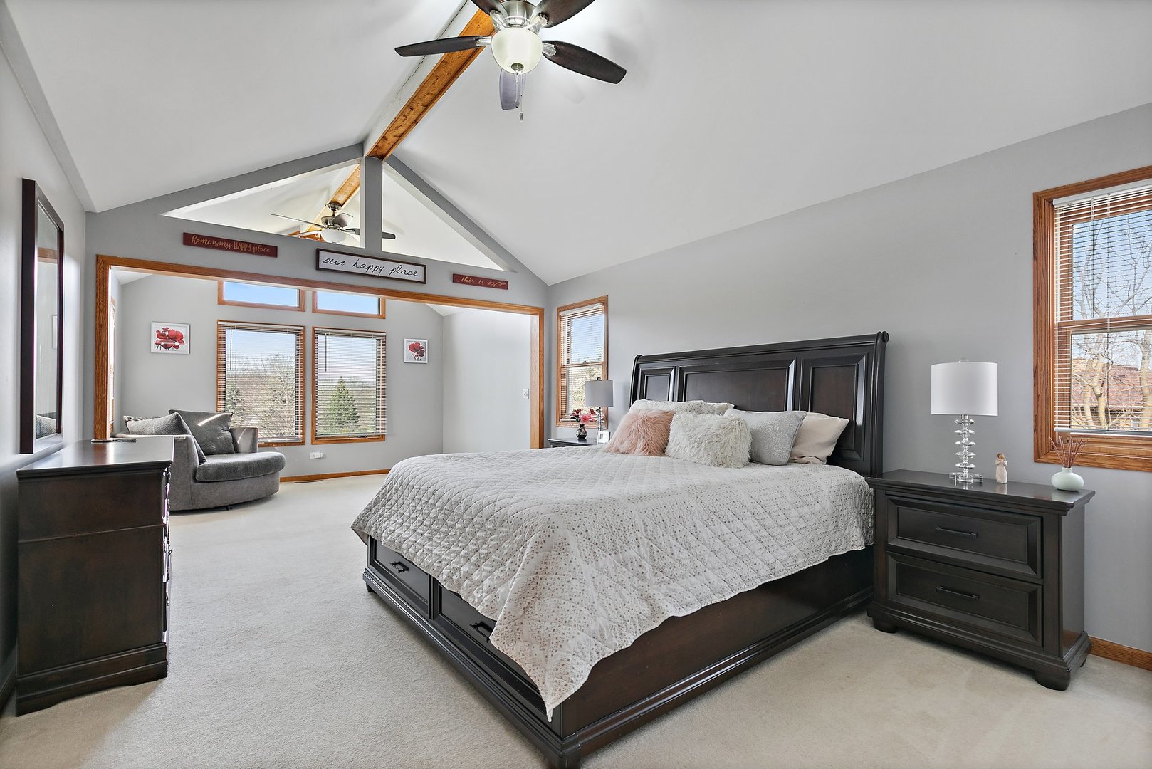 8911 Burton Road Wonder Lake, IL 60097 - Photo 25 of 35 a bedroom with a bed couch and window