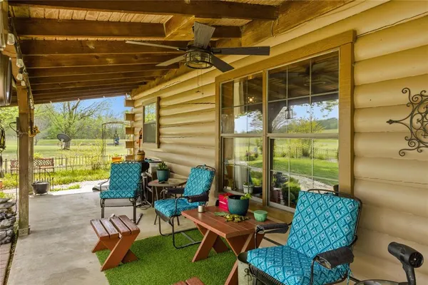 a outdoor space with furniture