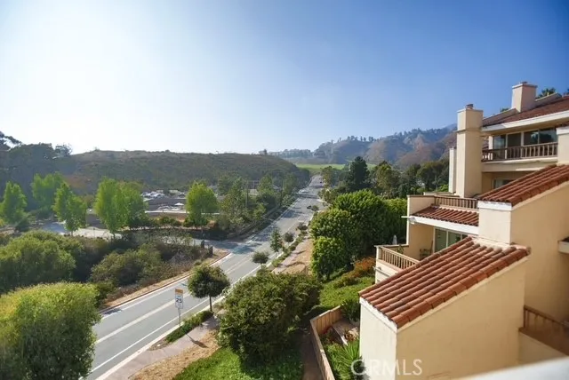 a view of a city from a balcony
