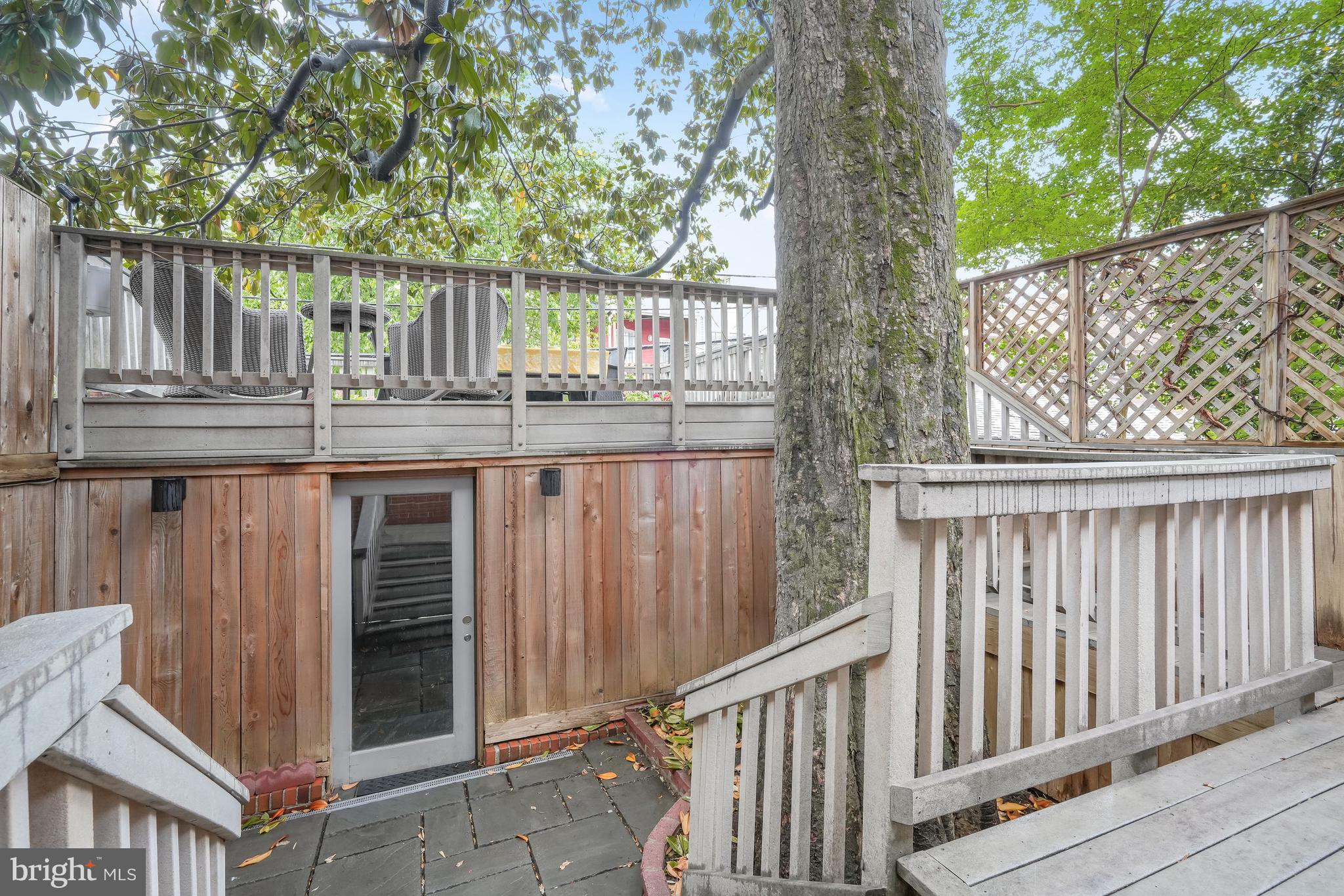 1716 Q Street Northwest Washington, DC 20009 - Photo 41 of 47 Rear Deck and Garage Entrance