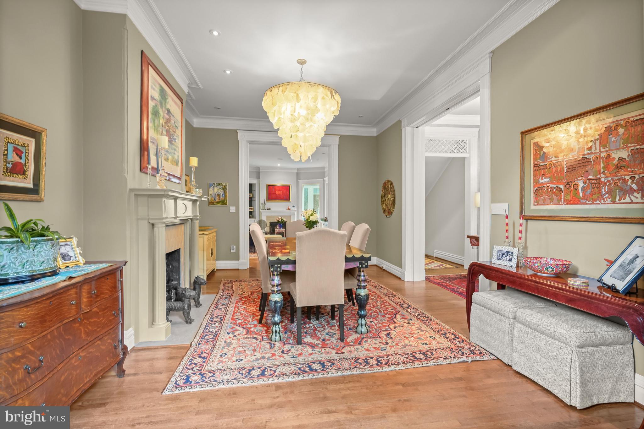 1716 Q Street Northwest Washington, DC 20009 - Photo 5 of 47 Dining Room with Fireplace