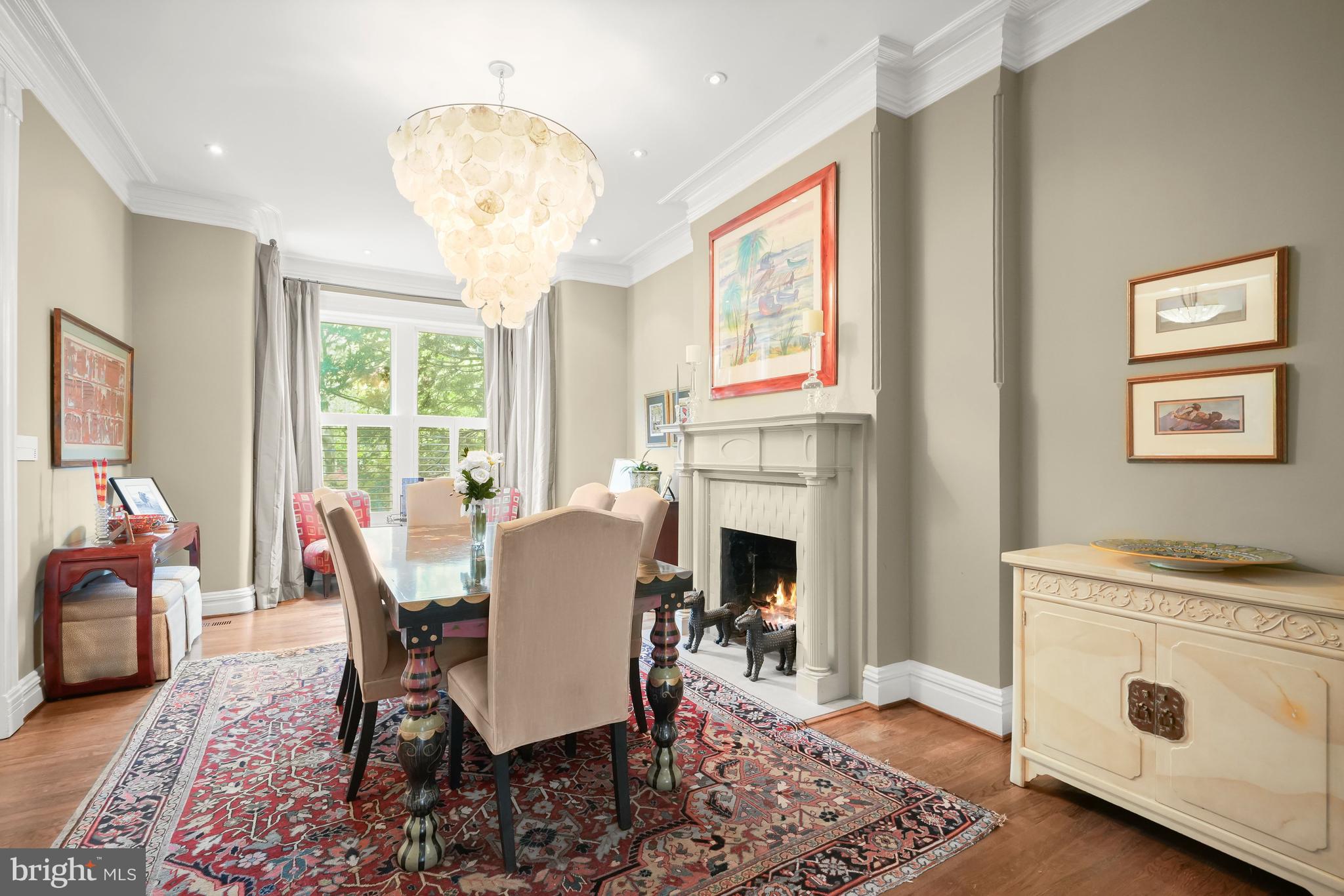 1716 Q Street Northwest Washington, DC 20009 - Photo 6 of 47 Dining Room with Fireplace
