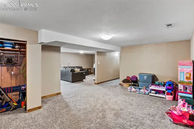 a view of a room with toys