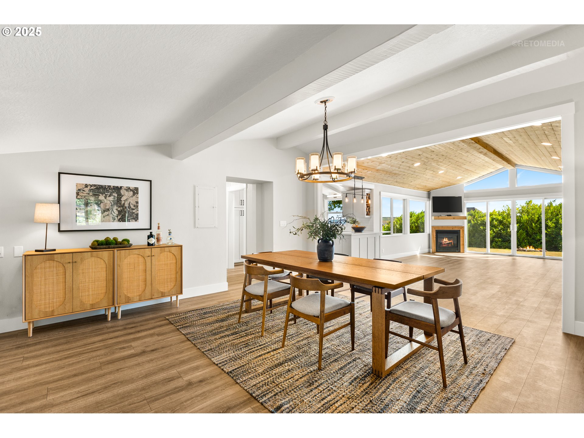22645 Southwest Chapman Road Sherwood, OR 97140 - Photo 13 of 48 a view of a dining room with furniture window and wooden floor