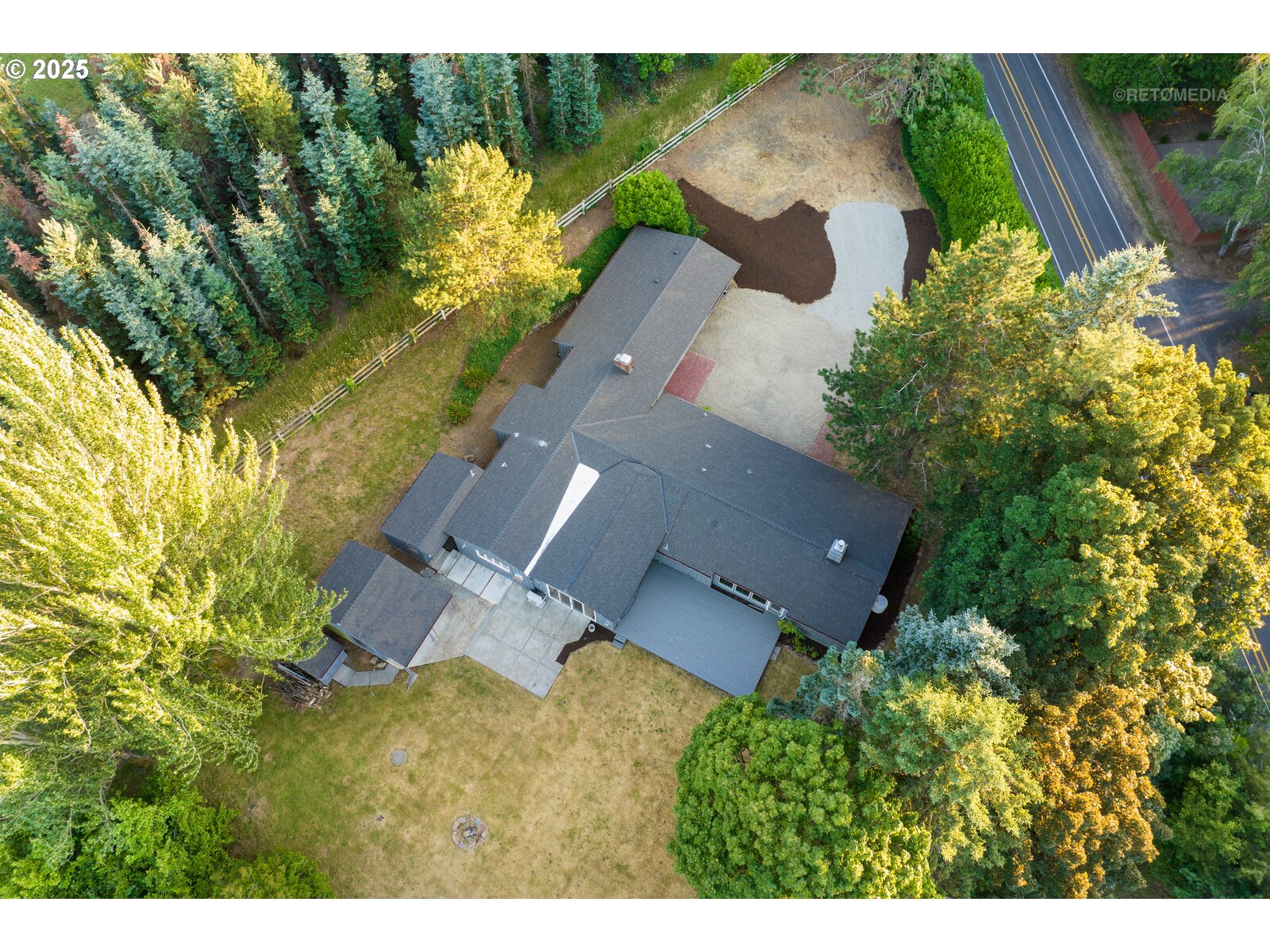 22645 Southwest Chapman Road Sherwood, OR 97140 - Photo 43 of 48 an aerial view of a house with a yard swimming pool and outdoor seating