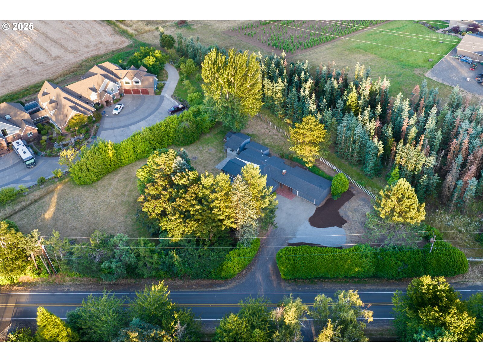22645 Southwest Chapman Road Sherwood, OR 97140 - Photo 45 of 48 an aerial view of a house with a garden