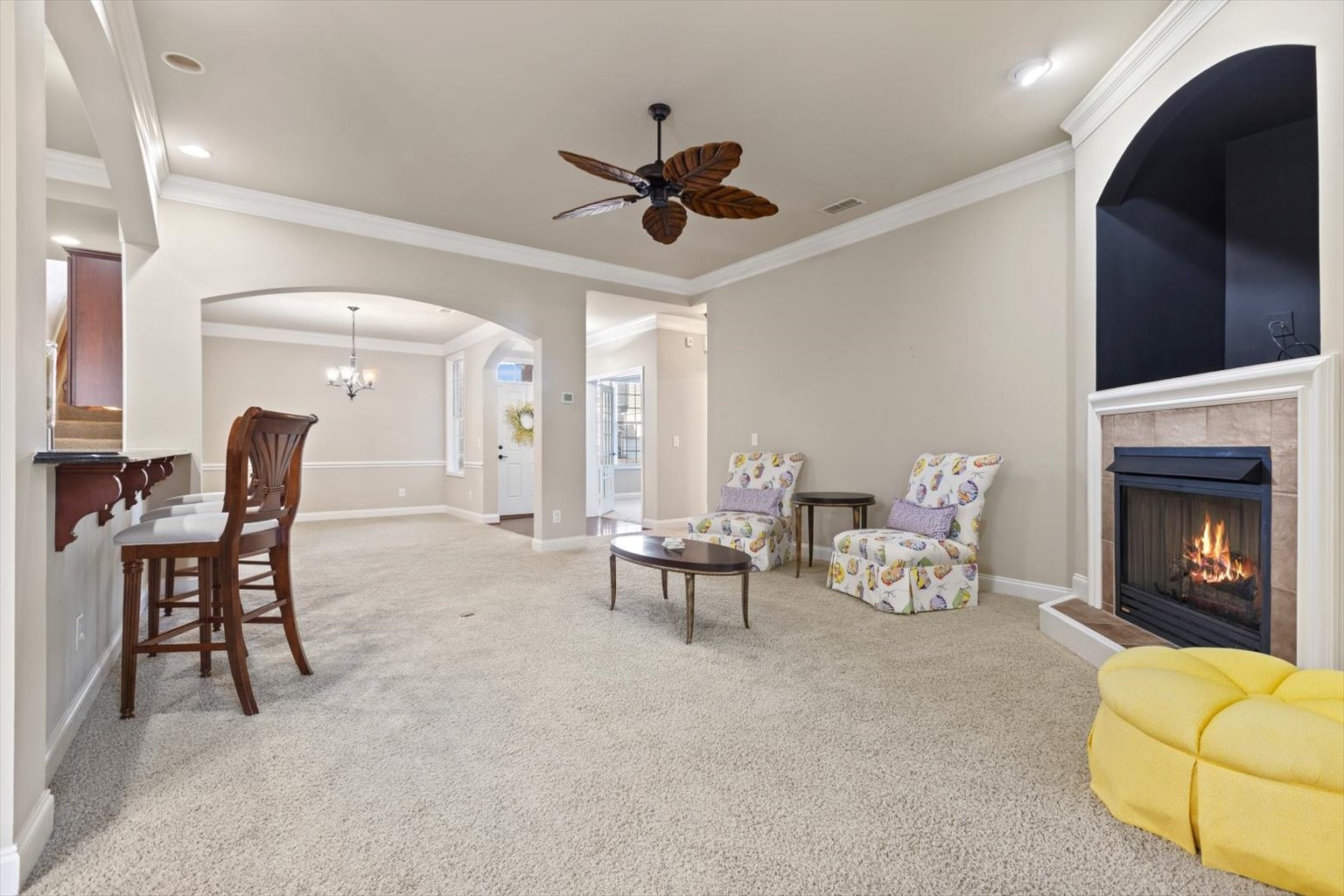 1114 Chickadee Circle Hermitage, TN 37076 - Photo 12 of 39 a living room with furniture and a fireplace