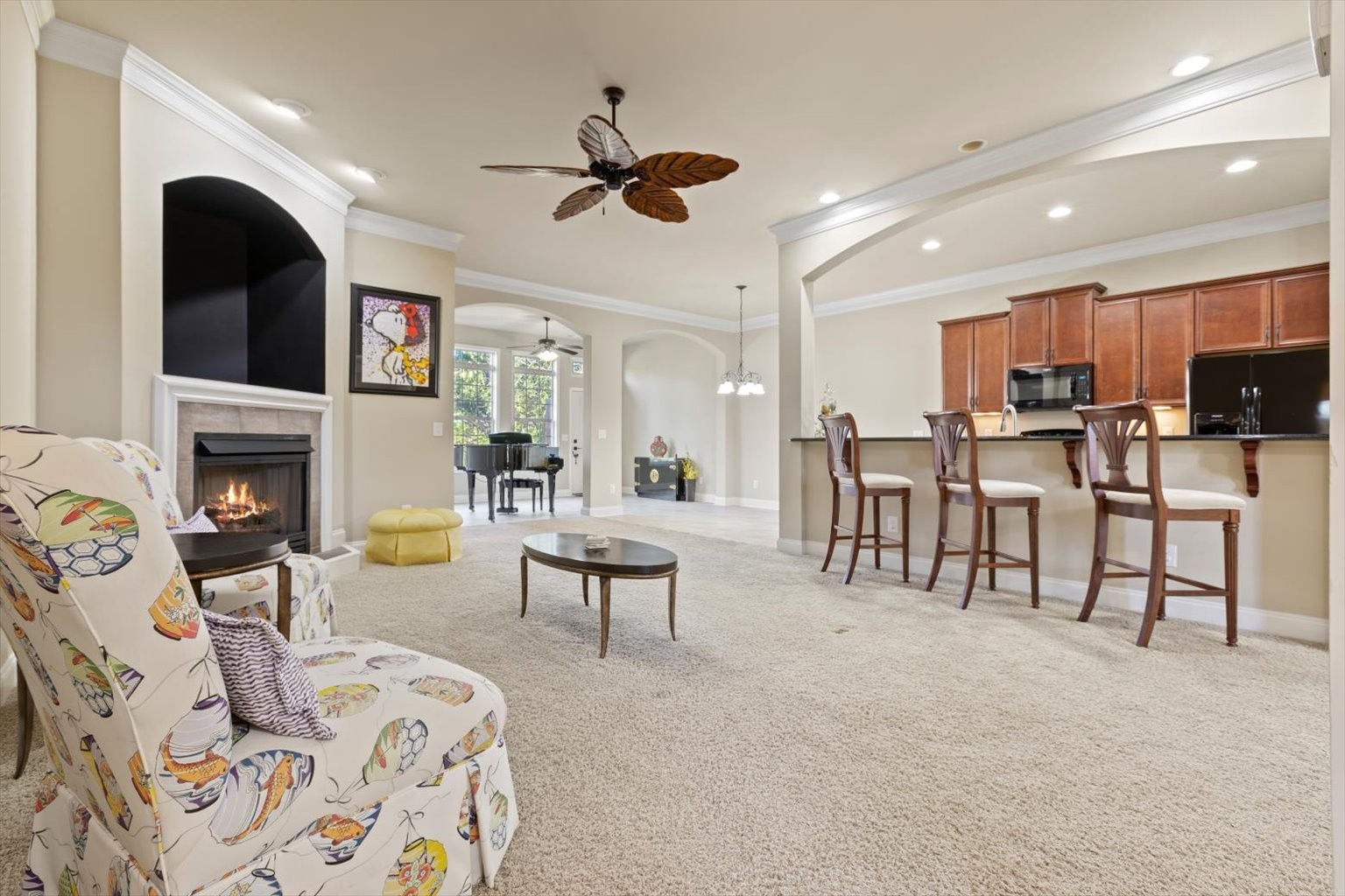 1114 Chickadee Circle Hermitage, TN 37076 - Photo 9 of 39 a living room with furniture and a fireplace