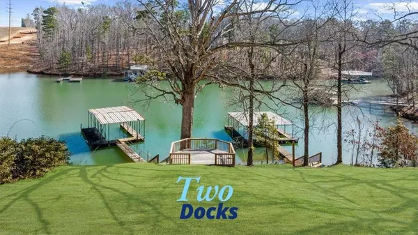a view of a table and chairs in the garden
