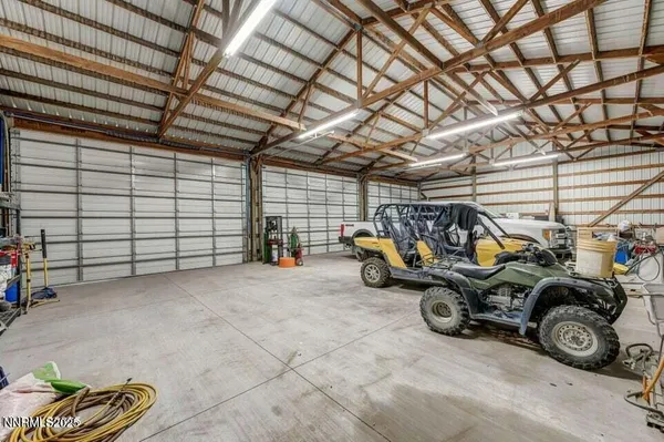 a workspace with furniture and window
