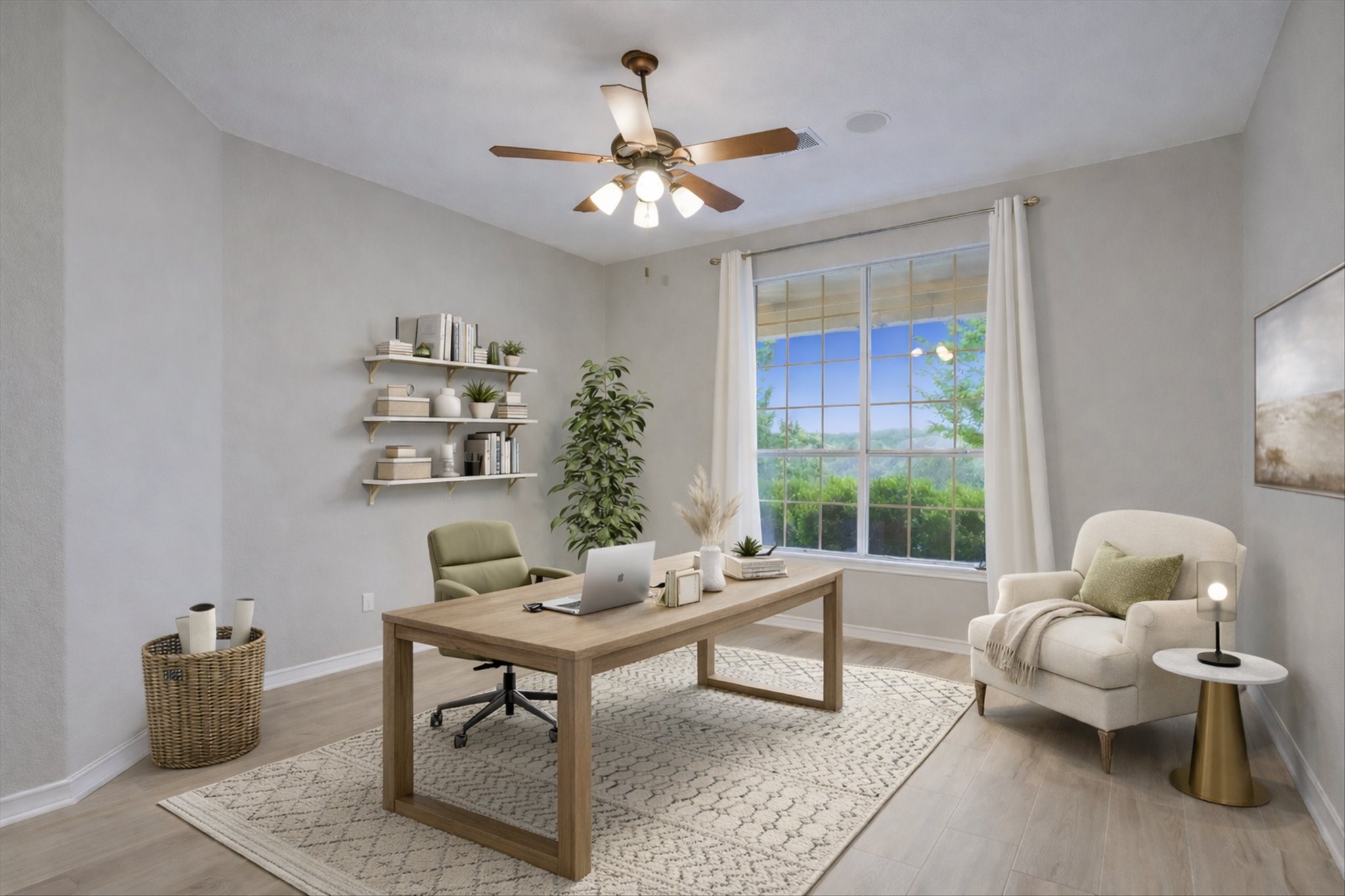 1400 Tom Sawyer Road Austin, TX 78737 - Photo 19 of 40 (Virtually Staged) Dedicated home office offering flexible workspace with natural light.
