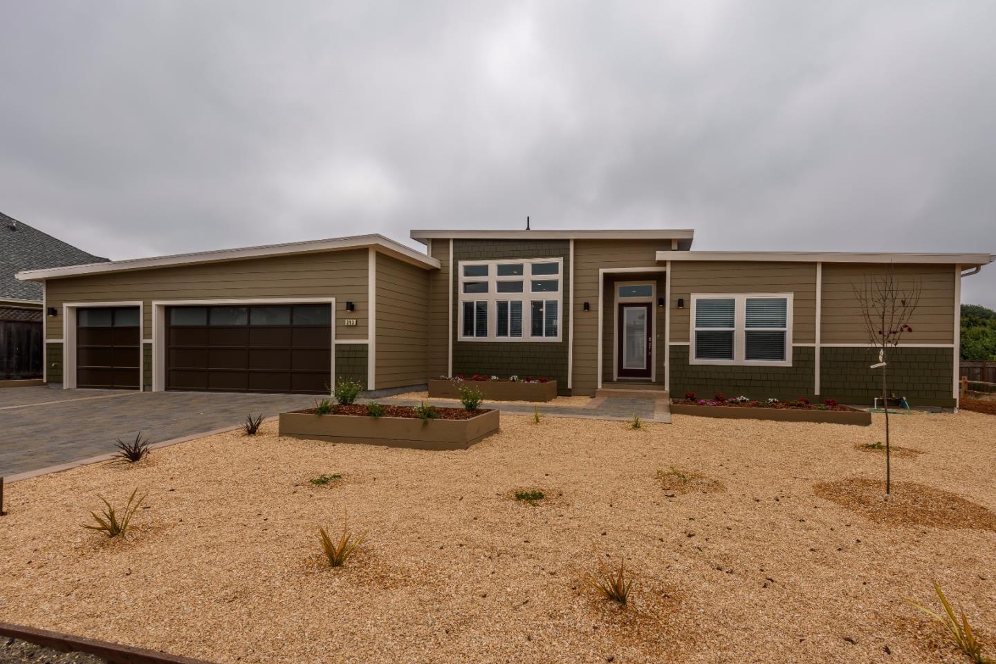 front view of a house with a outdoor space