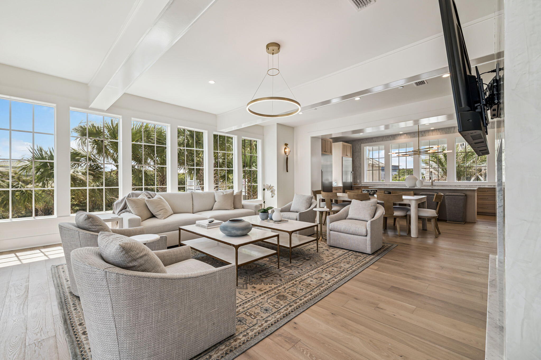 80 Green St Inlet Beach Inlet Beach, FL 32461 - Photo 32 of 111 a living room with furniture large window and flat screen tv