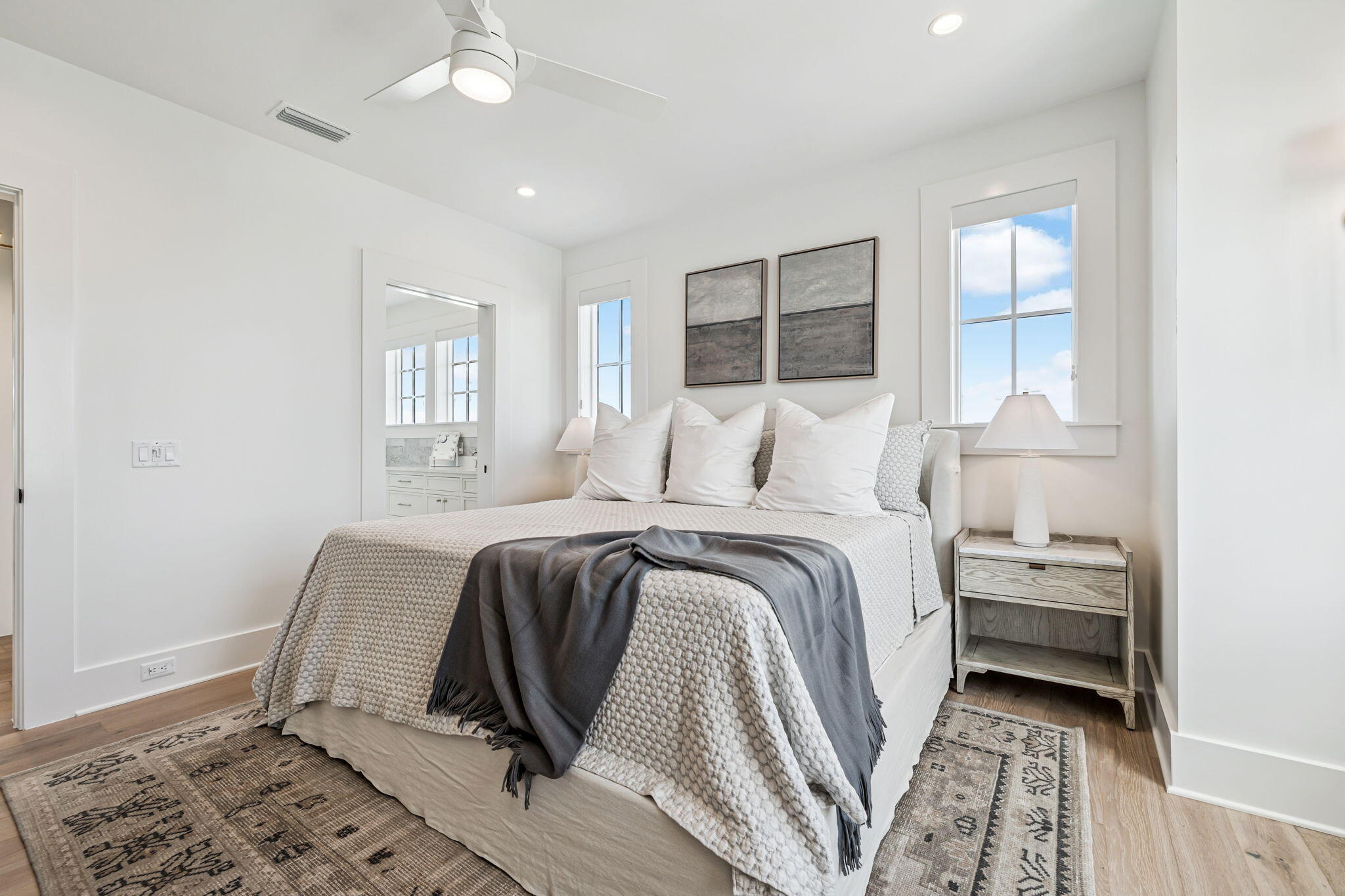 80 Green St Inlet Beach Inlet Beach, FL 32461 - Photo 74 of 111 a bedroom with a bed and wooden floor