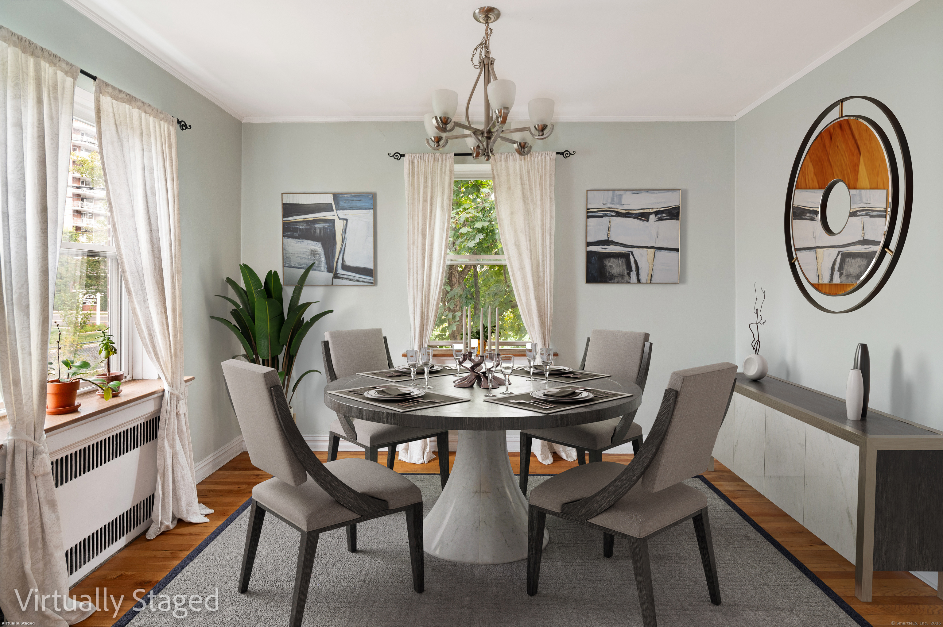70 Strawberry Hill Avenue, Unit 22D Stamford, CT 06902 - Photo 17 of 39 a view of a dining room with furniture window and wooden floor
