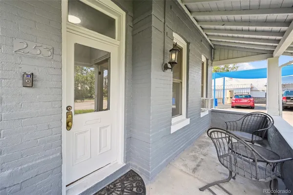 a room with furniture and a potted plant