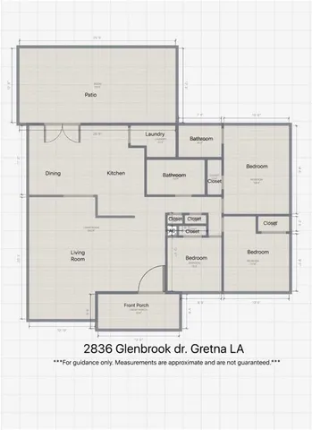 $1,800 | 2836 Glenbrook Drive, Gretna, LA 70056